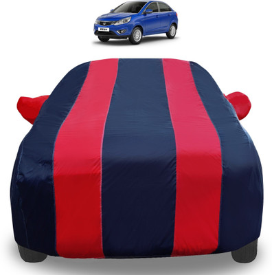 Auto Hub Car Cover For Tata Zest (With Mirror Pockets)(Red)