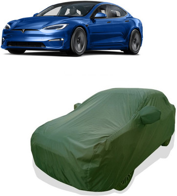 Tricway Car Cover For Tesla Model X Electric(Battery) (With Mirror Pockets)(Green)
