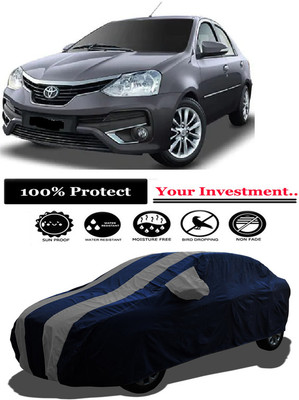 Amexride Car Cover For Toyota Platinum Etios 1.5 VX Petrol (With Mirror Pockets)(Grey)