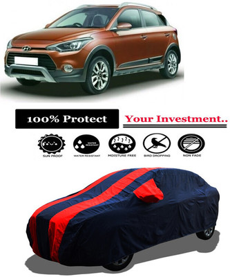 Amexride Car Cover For Hyundai i20 Active SX Diesel (With Mirror Pockets)(Red)