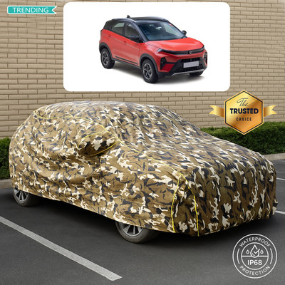 PAGORA Car Cover For Tata Nexon (With Mirror Pockets)(Yellow, Multicolor)