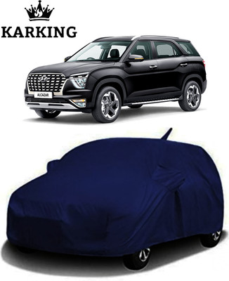 KARKING Car Cover For Hyundai Alcazar (With Mirror Pockets)(Blue)