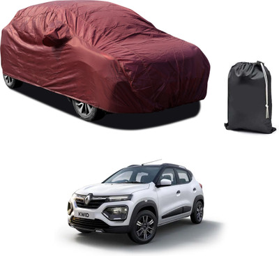 CODOKI Car Cover For Renault Kwid (With Mirror Pockets)(Maroon)