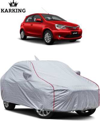 KARKING Car Cover For Toyota Etios Liva (With Mirror Pockets)(Silver)