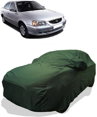 QLAX Car Cover For Hyundai Accent GTX (With Mirror Pockets)(Gold)