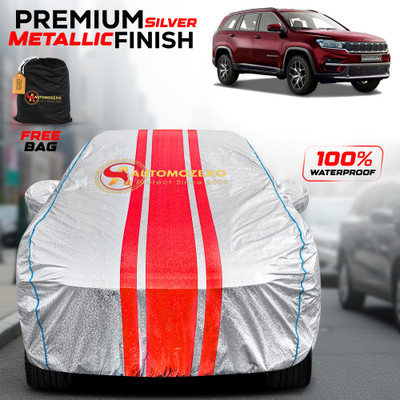 AUTOMOZEXO Car Cover For Jeep Meridian (With Mirror Pockets)(Silver)