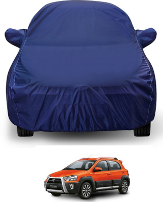 Auto Hub Car Cover For Toyota Etios Cross (With Mirror Pockets)(Blue)