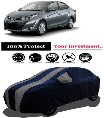 Amexride Car Cover For Toyota Yaris G CVT Petrol (With Mirror Pockets)(Grey)