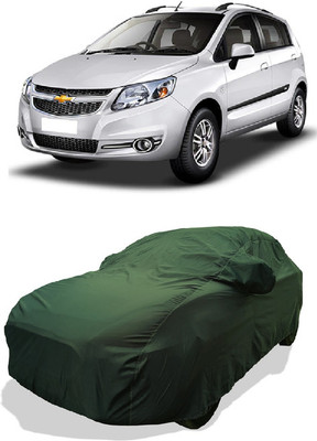 Coxtor Car Cover For Chevrolet Sail Hatchback 1.2 LT ABS (With Mirror Pockets)(Green)