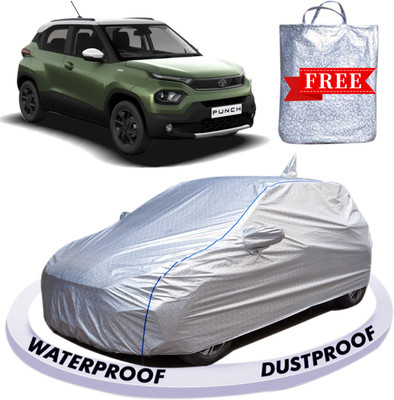 FABZEX Car Cover For Tata Punch (With Mirror Pockets)(Silver, Blue, For 2021, 2022, 2023, 2024 Models)