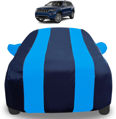 Auto Hub Car Cover For Jeep Compass (With Mirror Pockets)(Blue)