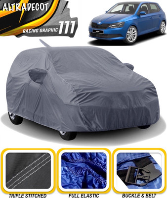 ALTRADECOT Car Cover For Skoda Fabia (With Mirror Pockets)(Grey)