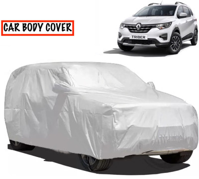 AUCTIMO Car Cover For Renault Triber (With Mirror Pockets)(Silver)