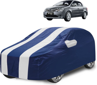 Caronix Car Cover For Toyota Etios (With Mirror Pockets)(White)