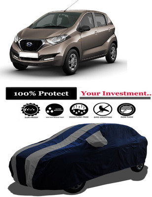 Amexride Car Cover For Datsun Redi GO AMT 1.0 (With Mirror Pockets)(Grey)