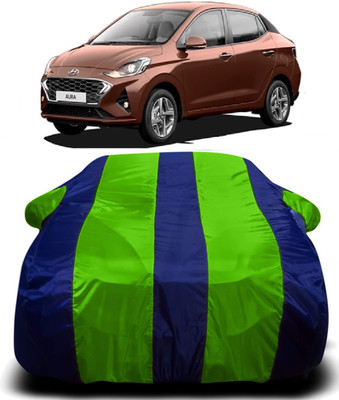 S Shine Max Car Cover For Hyundai Aura (With Mirror Pockets)(Multicolor)