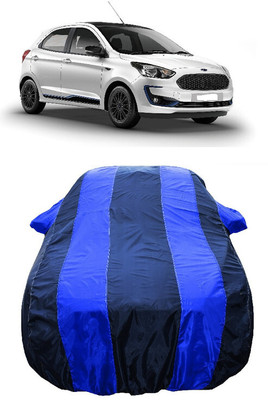 Wegather Car Cover For Ford Figo Titanium Blu Diesel (With Mirror Pockets)(Blue)