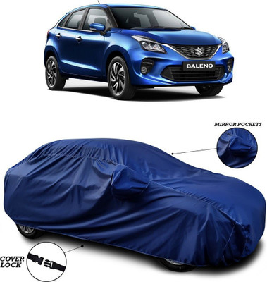 ANTHUB Car Cover For Maruti Suzuki Baleno (With Mirror Pockets)(Blue)