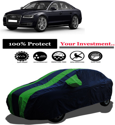 Amexride Car Cover For Audi A8 4E 3.0 TDI Quattro (With Mirror Pockets)(Green)