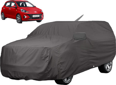Auto Hub Car Cover For Hyundai Grand i10 (With Mirror Pockets)(Grey)