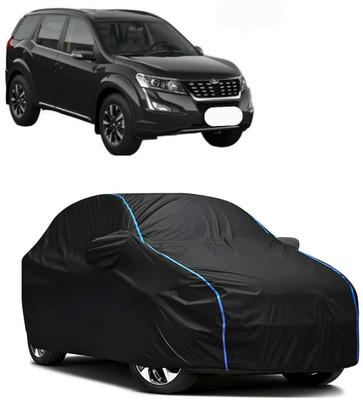 WSK Car Cover For Mahindra XUV500 AT W10 AWD (With Mirror Pockets)(Black, Blue)