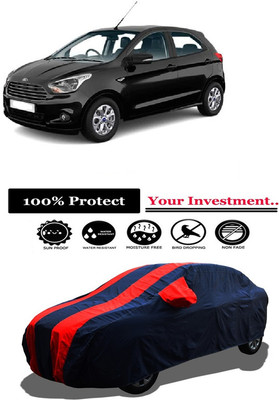 Amexride Car Cover For Ford Figo 1.2P Base MT (With Mirror Pockets)(Red)