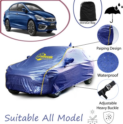 GARREGE Car Cover For Maruti Suzuki Ciaz (With Mirror Pockets)(Blue, For 2014, 2015, 2016, 2017, 2018 Models)