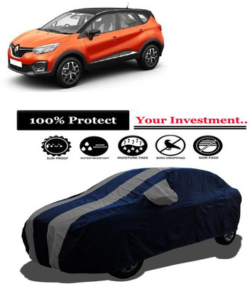 Amexride Car Cover For Renault Captur 1.5 Diesel RXE (With Mirror Pockets)(Grey)