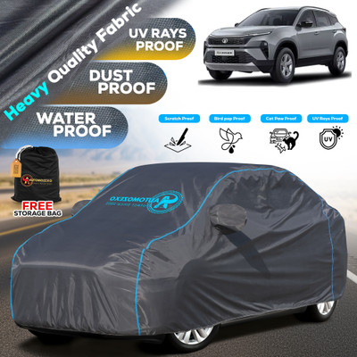 AUTOMOZEXO Car Cover For Tata Harrier (With Mirror Pockets)(Grey, Blue)