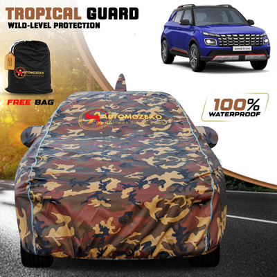 AUTOMOZEXO Car Cover For Hyundai Venue (With Mirror Pockets)(Multicolor)