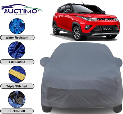 AUCTIMO Car Cover For Mahindra KUV100 (With Mirror Pockets)(Grey)
