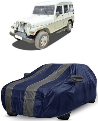 ANTOFY Car Cover For Mahindra Marshal (With Mirror Pockets)(Grey, Blue)