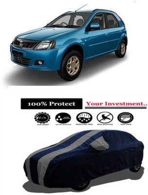 Amexride Car Cover For Mahindra E Verito D6 (With Mirror Pockets)(Grey)