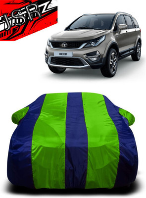 J S R Car Cover For Tata Hexa XT 4X4 Diesel (With Mirror Pockets)(Green, Blue)