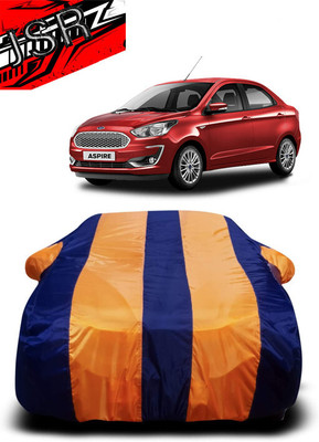 J S R Car Cover For Ford Figo Aspire 1.5 TDCi Titanium (With Mirror Pockets)(Orange, Blue)
