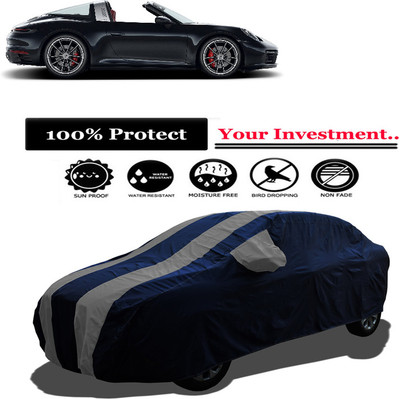 Amexride Car Cover For Porsche 911 Targa 4S (With Mirror Pockets)(Grey)