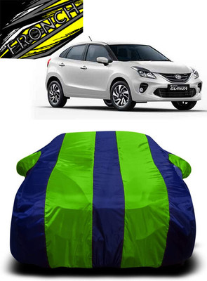 FRONCH Car Cover For Toyota Glanza G Petrol (With Mirror Pockets)(Green, Blue)
