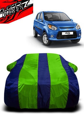 J S R Car Cover For Maruti Suzuki Alto 800 STD Petrol (With Mirror Pockets)(Green, Blue)