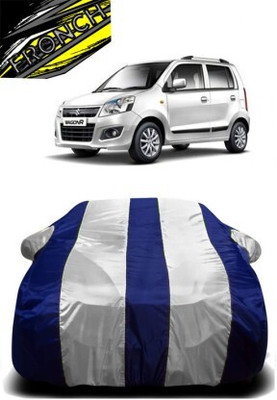 FRONCH Car Cover For Tata Hexa (With Mirror Pockets)(White, Blue)