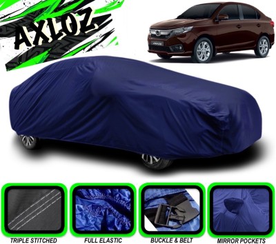 AXLOZ Car Cover For Honda Amaze (With Mirror Pockets)(Blue)