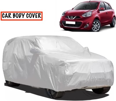 S Shine Max Car Cover For Nissan Micra (With Mirror Pockets)(Silver)