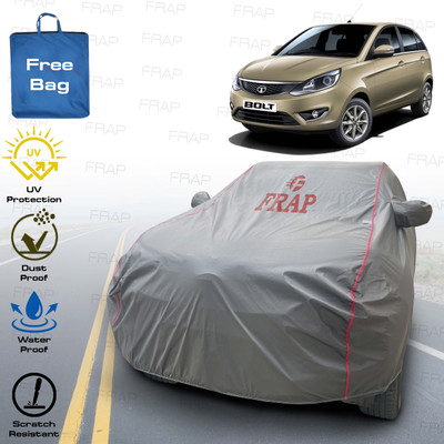 Frap Car Cover For Tata Bolt, Bolt Quadrajet XE, Bolt Revotron XE (With Mirror Pockets)(Grey, Red)