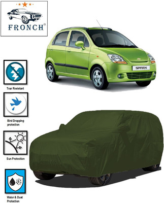 FRONCH Car Cover For Chevrolet Spark (With Mirror Pockets)(Green)