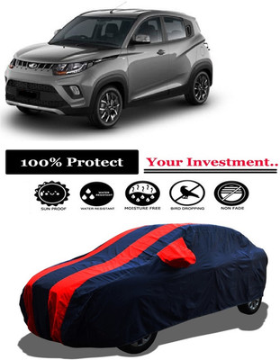 Amexride Car Cover For Mahindra KUV100 NXT D75 K2 Plus Diesel (With Mirror Pockets)(Red)