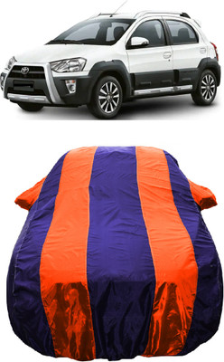 Wegather Car Cover For Toyota Etios Cross 1.4L VD Diesel (With Mirror Pockets)(Orange)