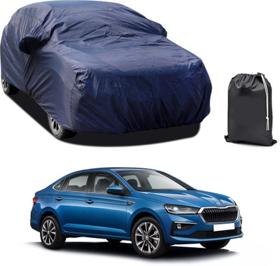 CODOKI Car Cover For Skoda Slavia (With Mirror Pockets)(Blue)