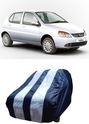 SRI GORAKHNATH TRADERS Car Cover For Tata Indica V3 (Without Mirror Pockets)(White, Blue)