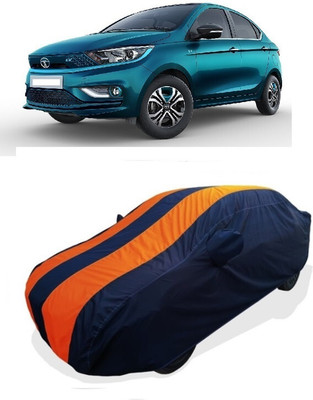 Coxtor Car Cover For Tata Tigor EV XM Plus Electric (With Mirror Pockets)(Orange)
