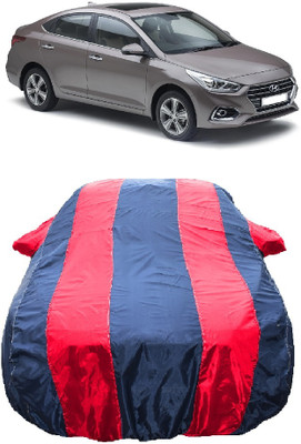 Wegather Car Cover For Hyundai Verna VTVT 1.6 AT SX Option Petrol (With Mirror Pockets)(Red)