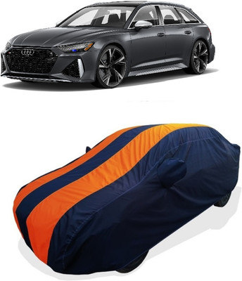 Coxtor Car Cover For Audi RS5 Coupe Petrol (With Mirror Pockets)(Orange)